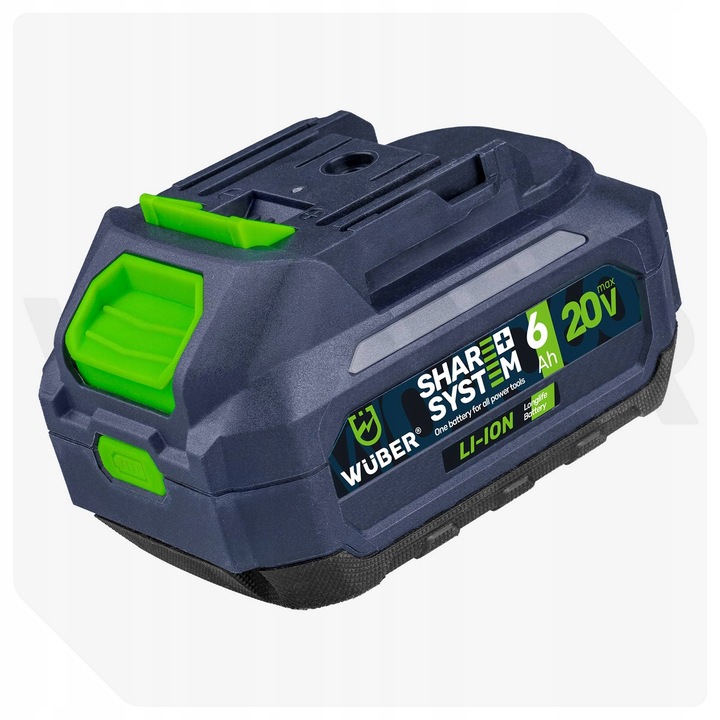 BATERIA AKUMULATOR WUBER SHARE+ SYSTEM LITOWO JONOWA 20 V 6.0 AH WUBER