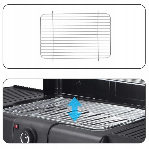 DUŻY GRILL ELEKTRYCZNY OGRODOWY STOJĄCY 2000W 2w1