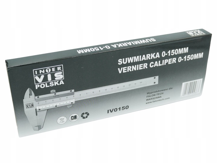 SUWMIARKA NONIUSZOWA ANALOGOWA 150 / 0,02 mm INTER-VIS L150 - IV0150 +