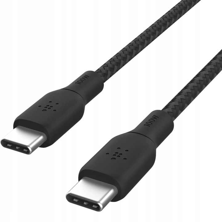 Belkin - Kabel Boost - USB-C do USB-C PD, 5A 100W, z oplotem nylonowym, 3 m