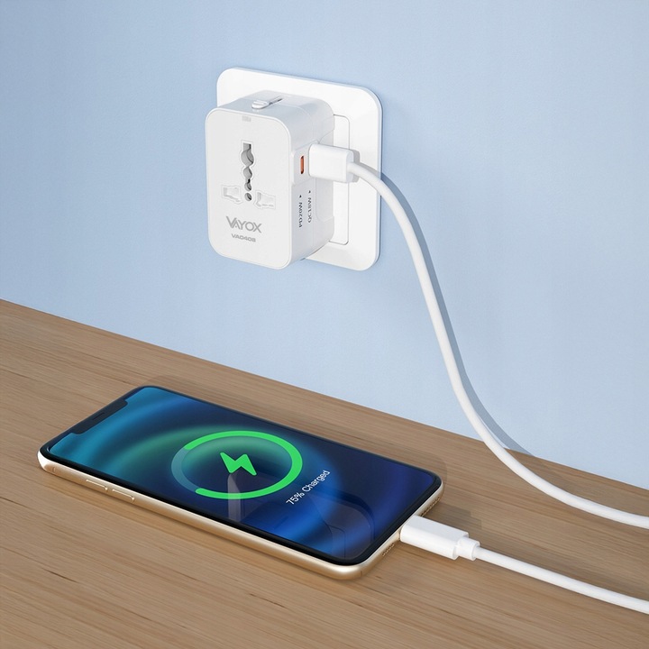 PRZEJŚCIÓWKA ADAPTER GNIAZDKA PODRÓŻNY UK USA EU CAŁY ŚWIAT ŁADOWARKA