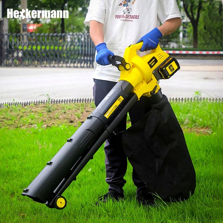 DMUCHAWA DO LIŚCI ODKURZACZ Z ROZDRABNIACZEM ELEKTRYCZNA AKUMULATOROWA