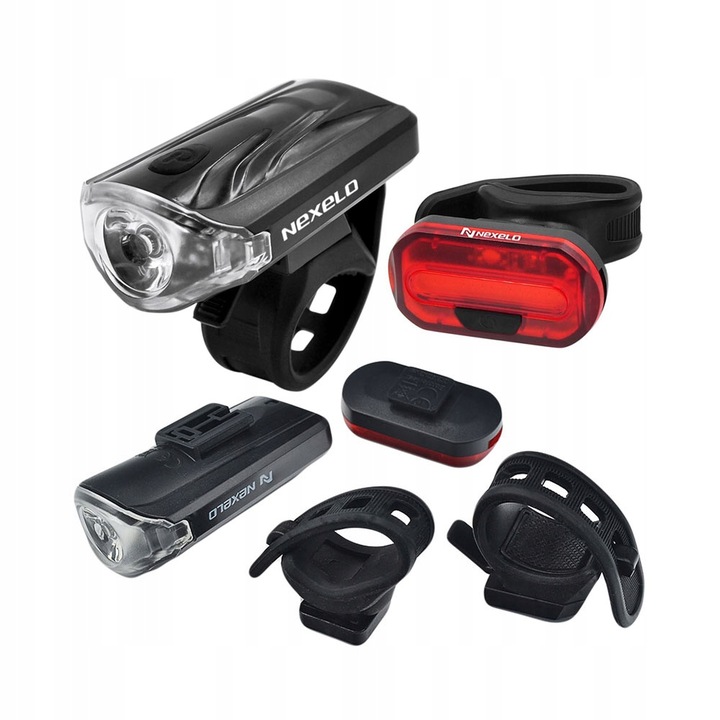 Zestaw lampek rowerowych lampki rowerowe przód tył przednia tylna do roweru