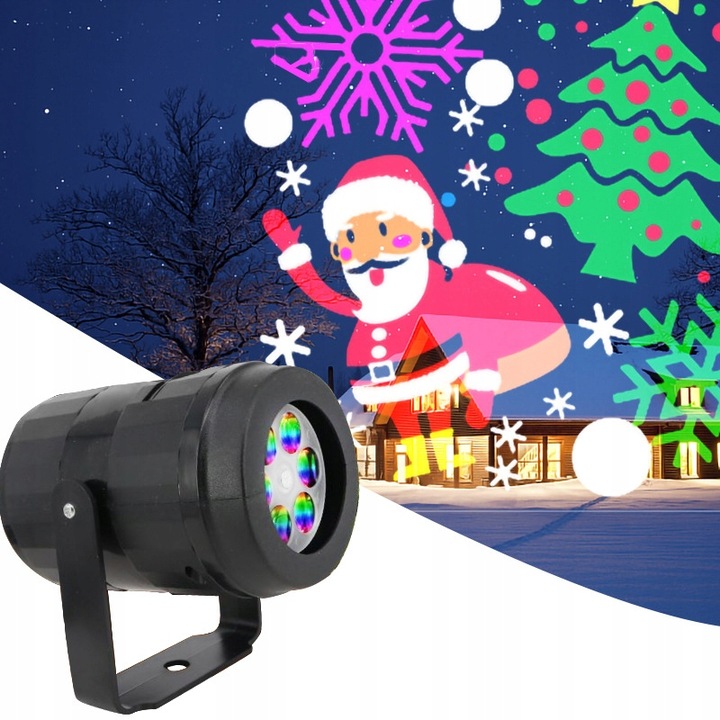 Projektor Laserowy Pilot Świąteczny LED 16 wzoró