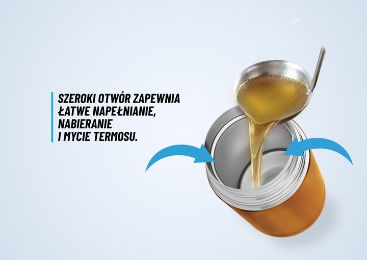 TERMOS OBIADOWY POJEMNIK NA ZUPĘ 600 ML JEDZENIE NA LODY DO MENAŻKA