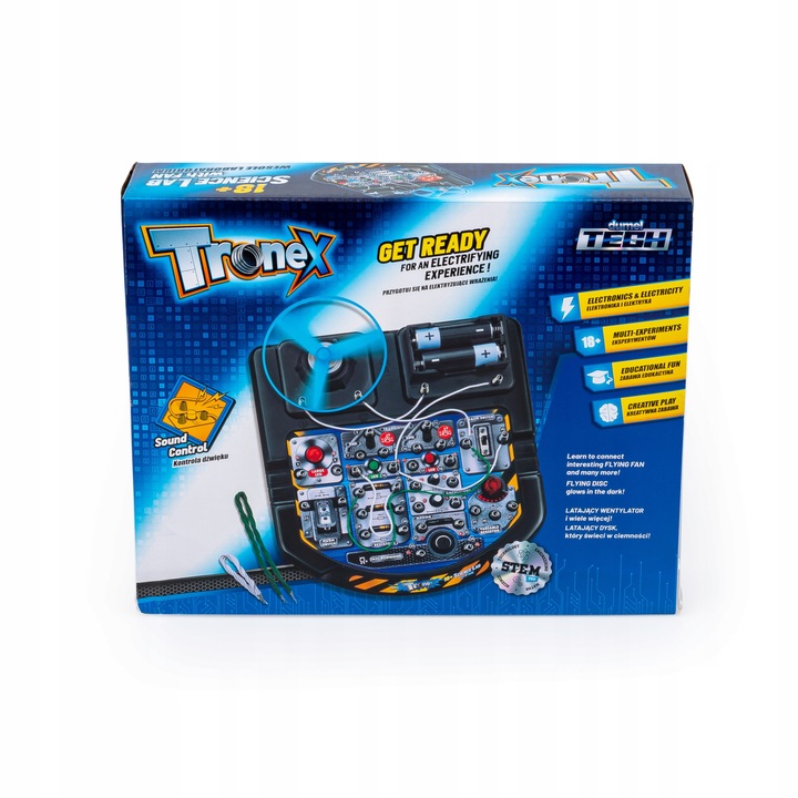 WESOŁE LABORATORIUM ZESTAW EDUKACYJNY ELEKTRYCZNY 8+ TRONEX DUMEL TECH