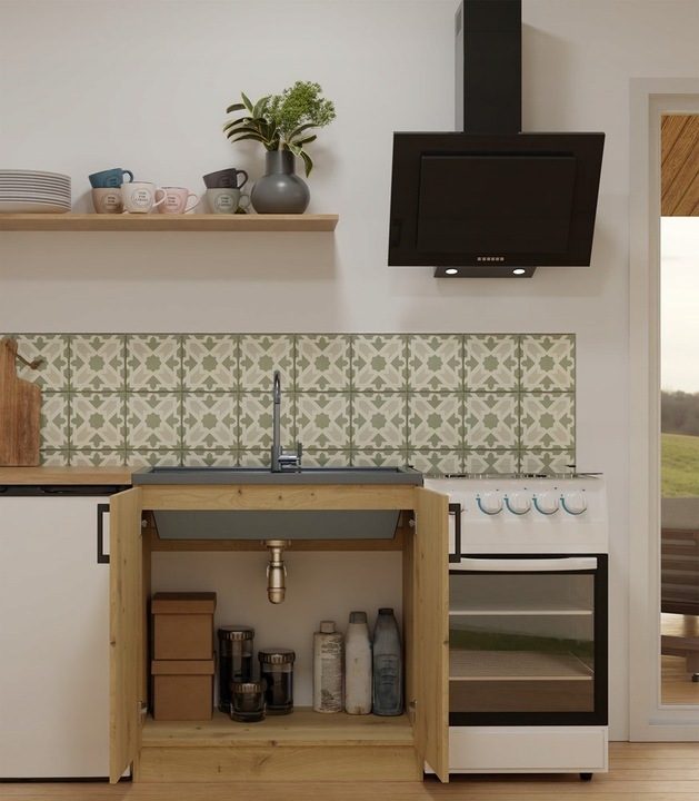 SZAFKA KUCHENNA DOLNA POD ZLEWOZMYWAK KATIA 80 CM DĄB ARTISAN