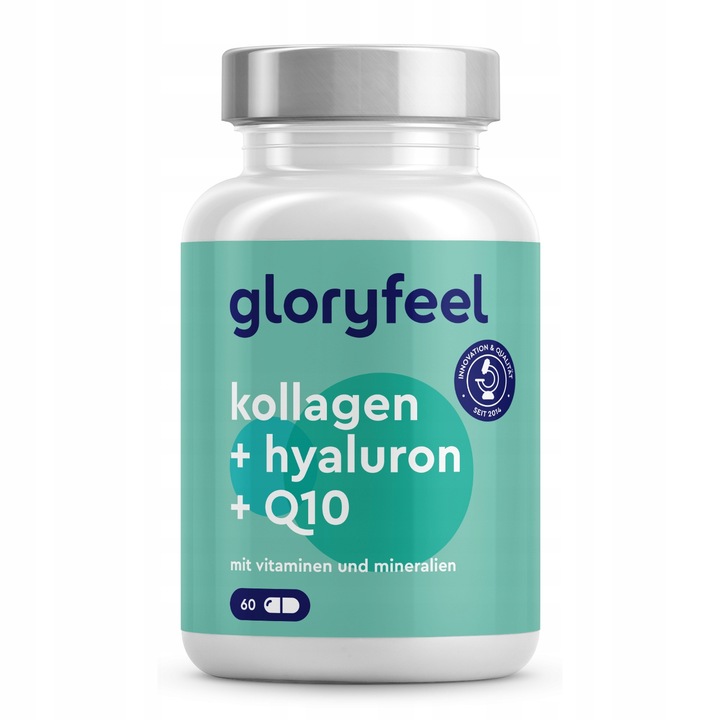 KOLAGEN RYBI + KOENZYM Q10 + KWAS HIALURONOWY skóra włosy 60 kaps gloryfeel