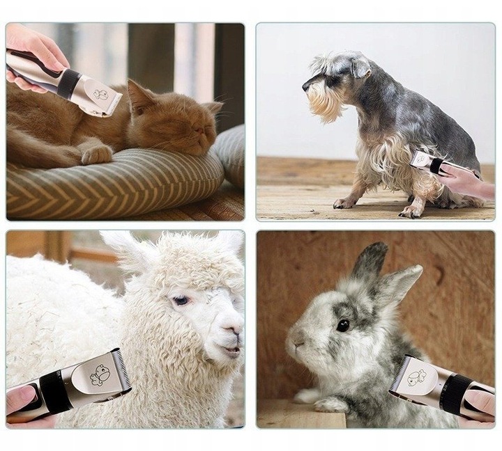 MASZYNKA DO STRZYŻENIA PSÓW PSA KOTÓW ZWIERZĄT ZESTAW 12 MOCNA BATERIA