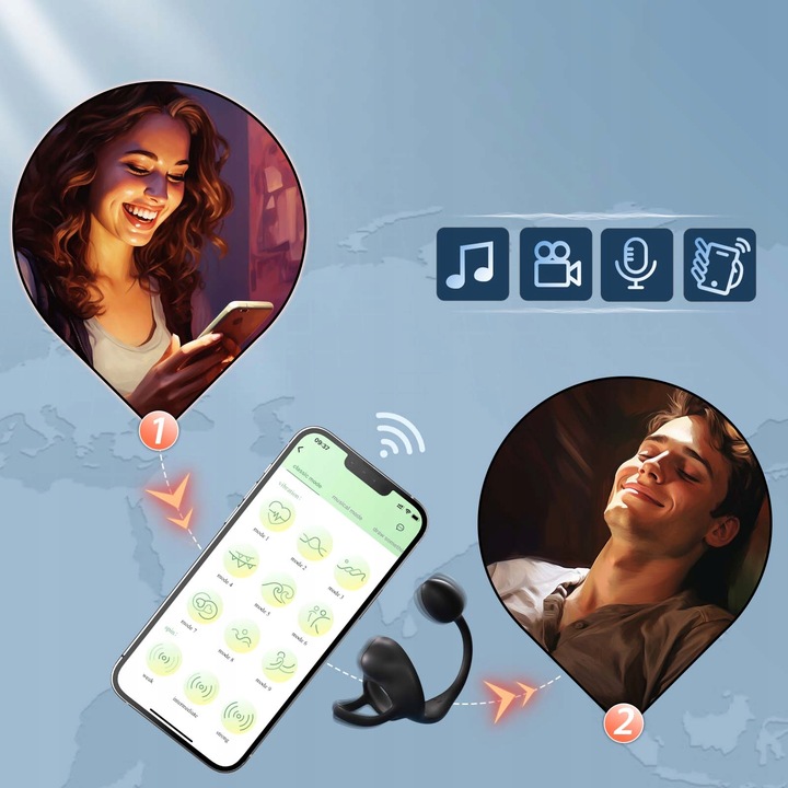 Męski masażer prostaty APP Pierścień wibrujący