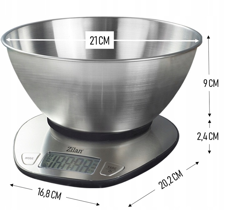 ELEKTRONICZNA PREZYZYJNA WAGA KUCHENNA 5KG MISA 2L