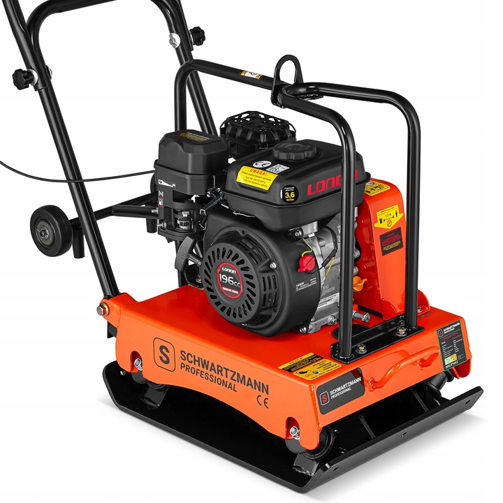 ZAGĘSZCZARKA gruntu UBIJAK 90kg koła + mata + silnik LONCIN 6,5KM siła 18kN