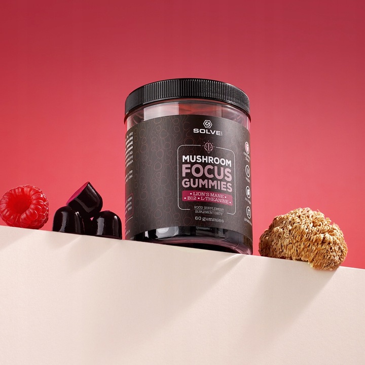 Żelki z Lion's mane Focus Gummies vegańskie i bez cukru