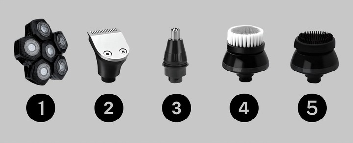 Golarka Męska Alpha 5W1 Maszynka + Trymer do Golenia Brody, Włosów i