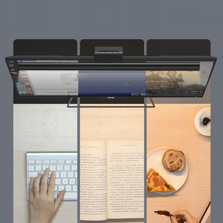 Baseus ergonomiczna dotykowa regulowana lampka wisząca LED na monitor USB-C