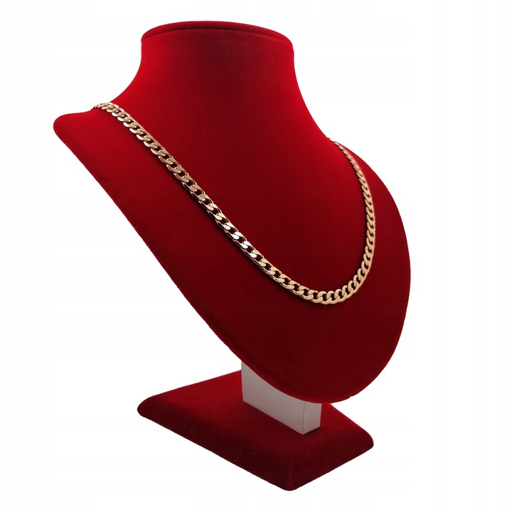 MĘSKI ZŁOTY ŁAŃCUSZEK PANCERKA 6 MM SZEROKI / SOLIDNY PREZENT DLA NIEGO 18K