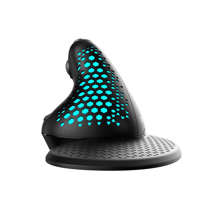 Bezprzewodowa Myszka Pionowa Delux M618xsd Bluetooth 2.4g Rgb Czarna