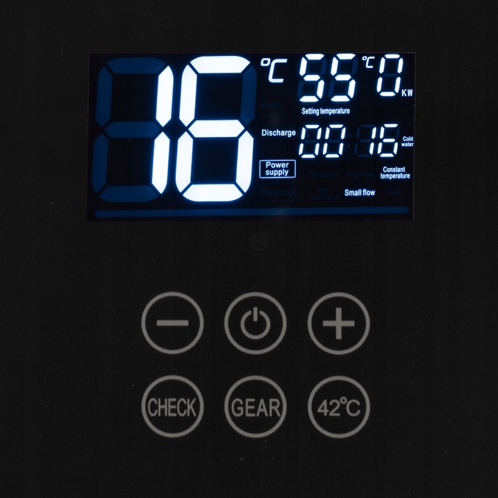 PODGRZEWACZ WODY PRZEPŁYWOWY CZARNY ELEKTRYCZNY 6000W + AKCESORIA SŁUCHAWKA