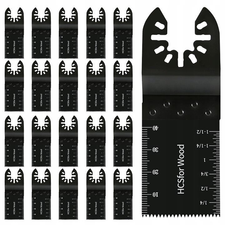 Zestaw 20 brzeszczotów wgłębnych do piły oscylacyjnej i narzędzia