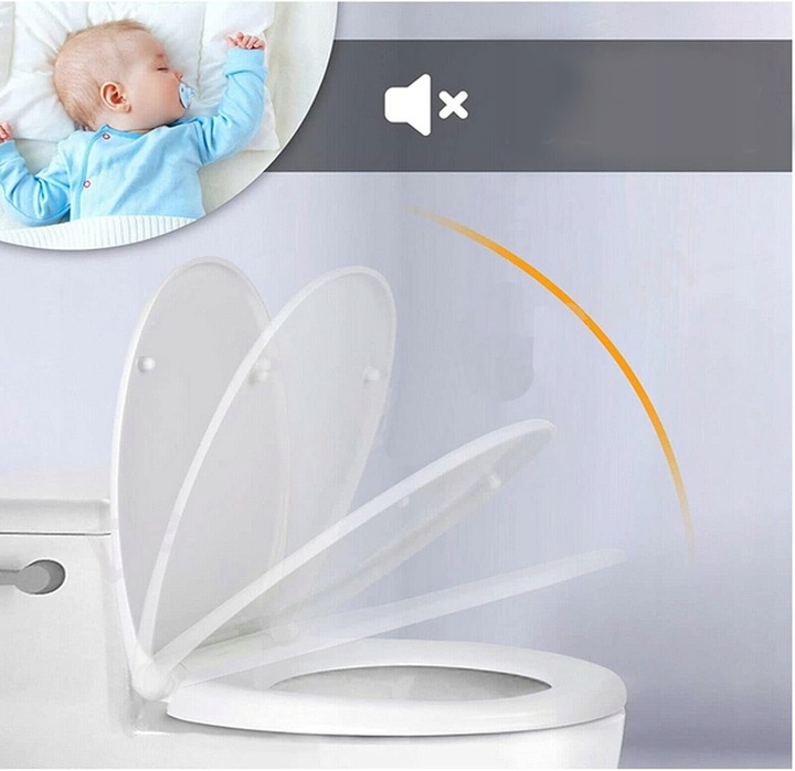 DESKA WC SEDESOWA WOLNOOPADAJĄCA WYPINANA KLOZETOWA UNIWERSALNA RDW-01