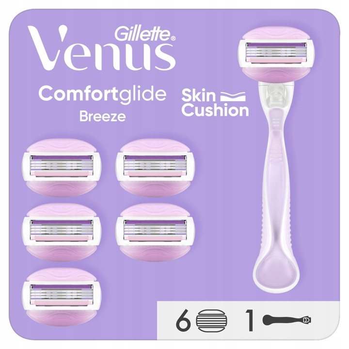 Venus Comfortglide Breeze maszynka do golenia dla kobiet + 6 wkładów