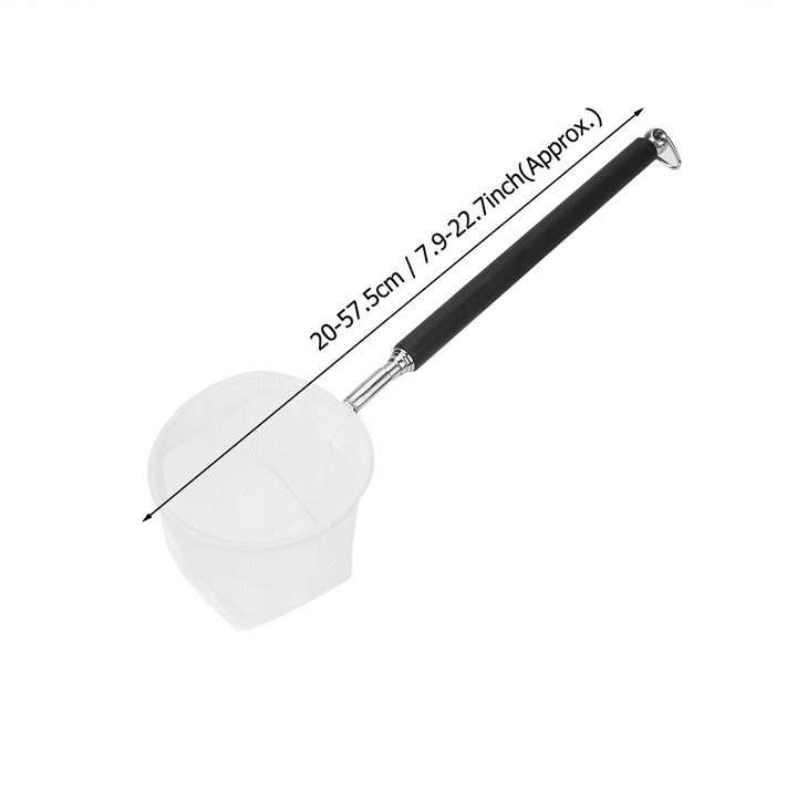 MINI SIEĆ RYBACKA KREWETEK REGULOWANA 20-57.5CM STAL NIERDZEWNA