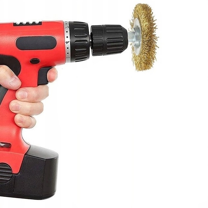 SZCZOTKI DRUCIANE NA WKRĘTARKĘ WIERTARKĘ ZESTAW SZCZOTEK DRUCIANYCH 5SZT