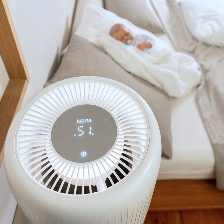 Nawilżacz ewaporacyjny KLARTA Humea Grande WiFi Beige LED 80m² 600