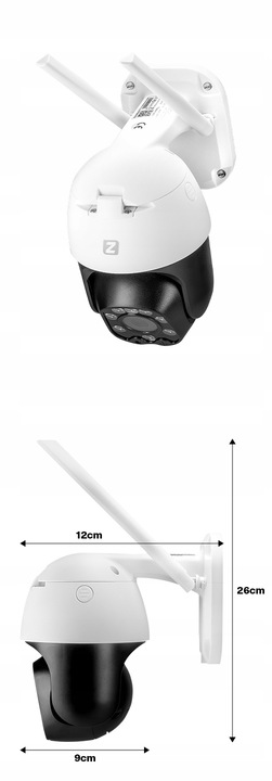 OBROTOWA KAMERA ZEWNĘTRZNA IP WIFI 3X ZOOM 5MPx 2K