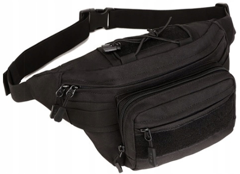 NERKA SASZETKA MĘSKA CZARNA WOJSKOWA biodrówka DUŻA POJEMNA TAKTYCZNA TORBA