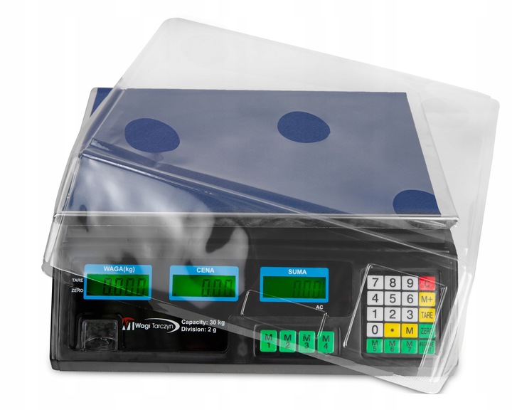 ELEKTRONICZNA WAGA 30KG 2g SKLEPOWA MAGAZYNOWA GASTRONOMICZNA KALKULACYJNA