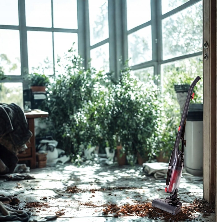 ODKURZACZ PIONOWY BEZWORKOWY Z TURBOSZCZOTKĄ + HEPA 950W CYKLONOWY