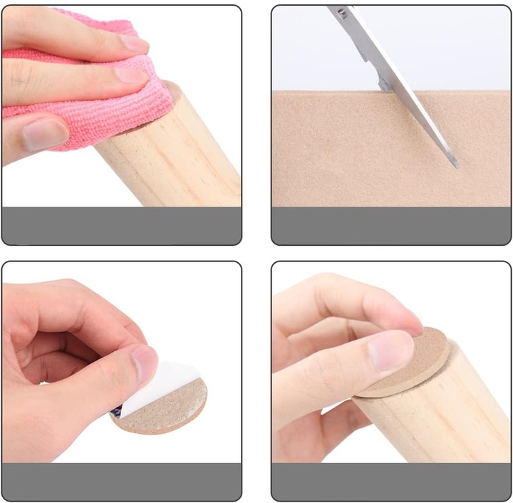 FILC SAMOPRZYLEPNY NA NOGI KRZESŁA wygłuszający nasadki wykładzina