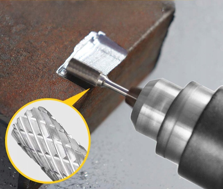 FREZY TRZPIENIOWE DO METALU 10SZT Z WĘGLIK WOLFRAMU Z WĘGLIKA