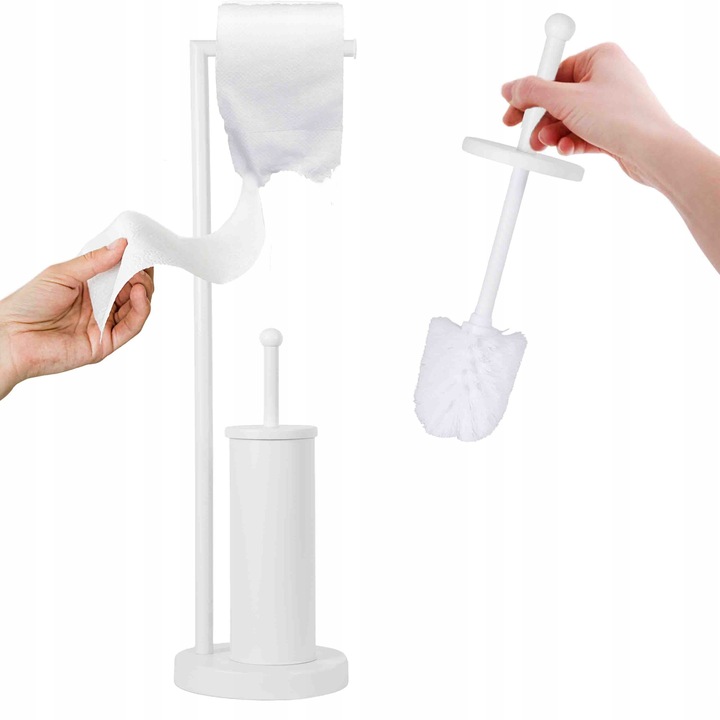 STOJAK uchwyt NA PAPIER TOALETOWY ze szczotką do wc elegancki praktyczny