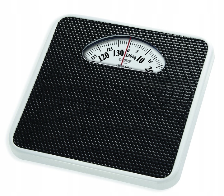 Klasyczna Waga Łazienkowa Mechaniczna Czarna Analogowa 136kg Prosta Obsługa