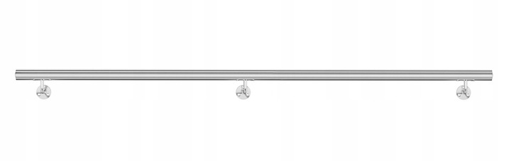 Poręcz ścienna schodowa solidna rura 2,0 mm, stal nierdzewna długość