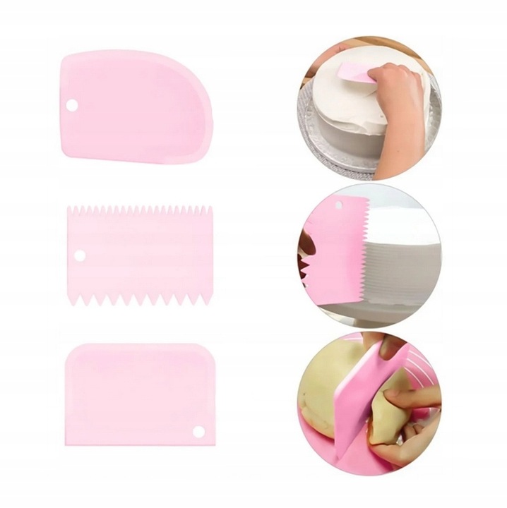 Tylki Cukiernicze 2x RĘKAW CUKIERNICZY DEKORATOR TORTÓW Skrobka Tortu 24 el