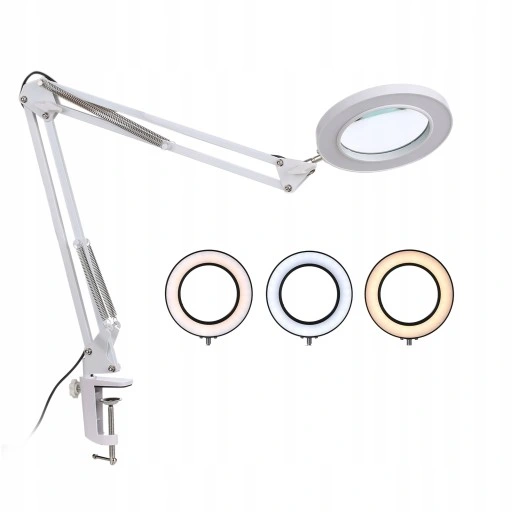 LAMPA LED LUPA kosmetyczna do rzęs makijażu biała