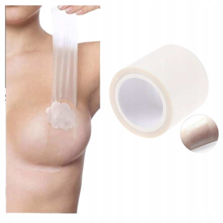 Taśma PRZEZROCZYSTA do BIUSTU 5m MODELUJĄCA taping