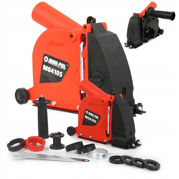 OSŁONA PRZECIWPYŁOWA DO SZLIFIERKI BRUZDOWNICA 125 ADAPTERY KLUCZ