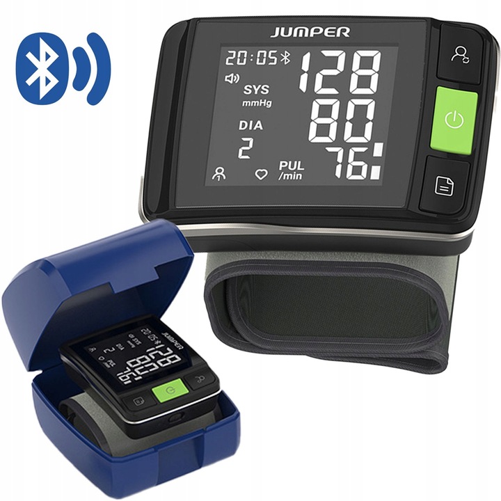 MEDYCZNY Ciśnieniomierz NADGARSTKOWY Jumper HWA11 MÓWI PO POLSKU Aplikacja