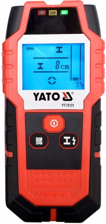 WYKRYWACZ PROFILI I PRZEWODÓW YATO DETEKTOR METALI KABLI POD NAPIĘCIEM