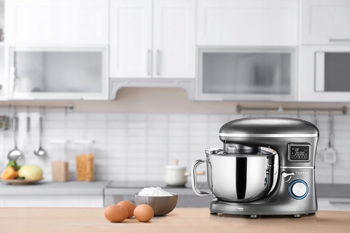 Robot planetarny z podgrzewaną misą Kuchenny Srebrny MISA 6L DUŻA MOC