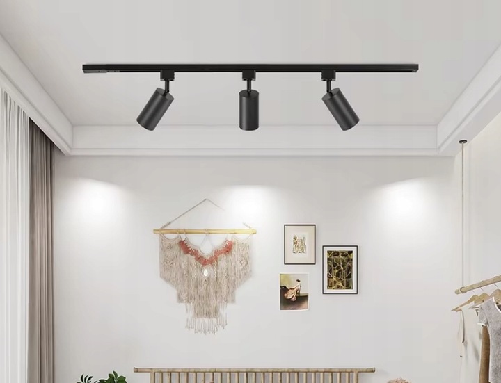 2x Szynoprzewód Szyna 2m + 8x Lampa GU10 LED Oświetlenie szynowe