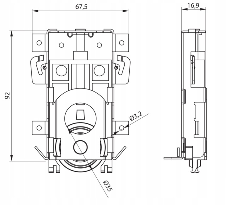 WÓZEK DOLNY ŁOŻYSKOWANY ROLKA DO SZAFY I DRZWI PRZESUWNYCH INDECO 2szt