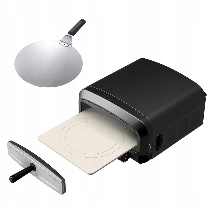 PIEC DO PIZZY ⌀37 MINI PIEKARNIK 450°C PIZZA 2200W ELEKTRONICZNE