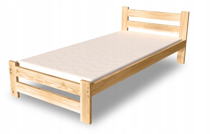 ŁÓŻKO DREWNIANE 100x200 B sosnowe WYSOKI ZAGŁÓWEK Producent