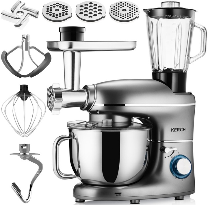 ROBOT KUCHENNY PLANETARNY MIKSER Z MISĄ KERCH ROTARY 4000W GREY 6,2L