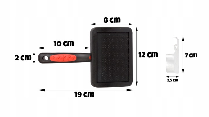 PUDLÓWKA Szczotka dla psa długowłosego CZARNA